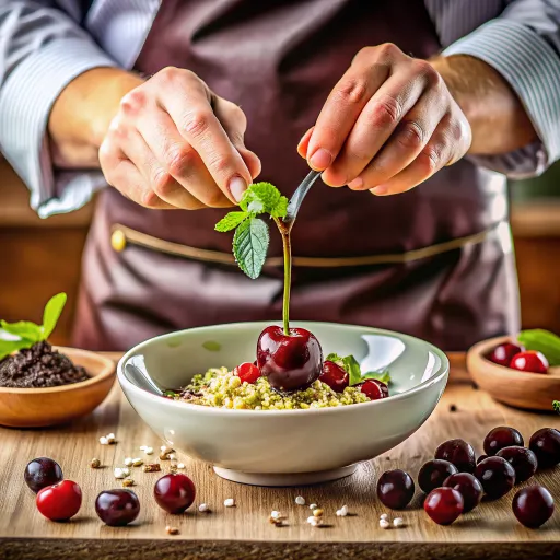 Salad Ceri dan Quinoa dengan Tabur Biji Bunga Matahari